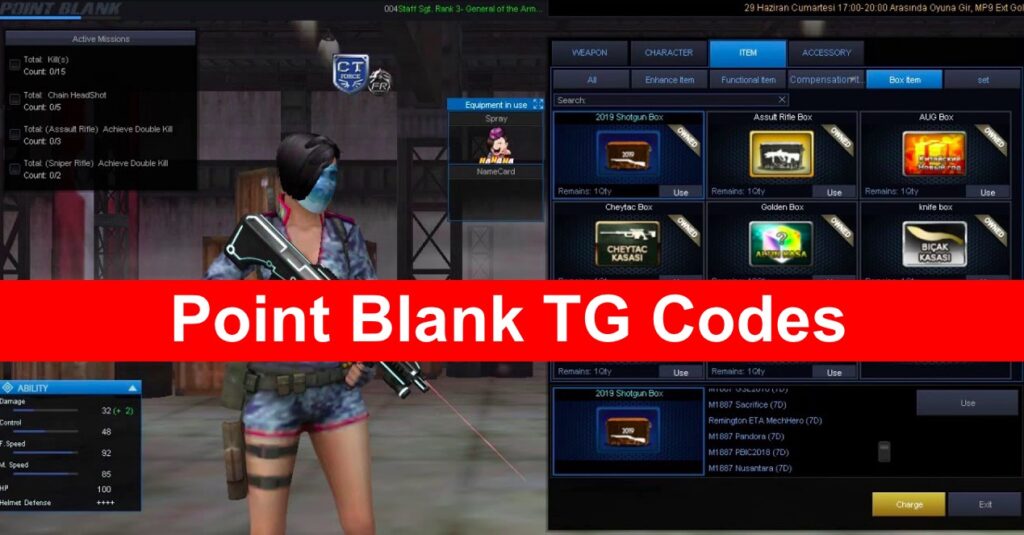 Point Blank TG Codes