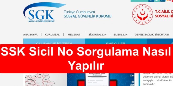 Ssk sicil no sorgulama isimden